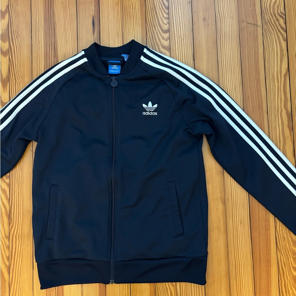 Adidas 90s Track Jacket in Navy and White Stripe - Picture 3 of 6
